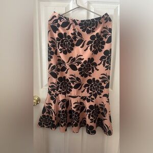 Floral Black and Pink Women's Skirt